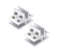 INCREWAY 2 Piezas Soporte de Cristal, Forma de T 10-12mm Ajustable Soporte para Estante de Cristal Abrazaderas de Vidrio