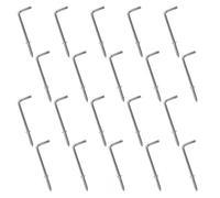 INCREWAY 20 tornillos de gancho en L, ganchos en forma de L, tornillo autorroscante, tornillos cuadrados de acero al carbono, ganchos de ángulo recto para colgar tazas, llaves, cuerdas de tracción