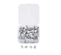 INCREWAY 200 fundas de aluminio M2 con clip de un solo agujero ovalado para cuerda de alambre y cable de 2 mm de diámetro