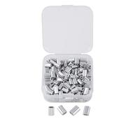 INCREWAY 200pcs M1.5 Mangas de aluminio clip de un solo agujero ovalado para cable de 1.5 mm de diámetro
