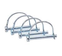INCREWAY 4 pcs Pin de Bloqueo de Alambre, 8 mm (5/16 pulgadas) Tarea Pesada la Seguridad Pin Acoplador Eje de Bloqueo Pin de Enganche de Toma de Fuerza con Arco Redondo Retenedor de Alambre