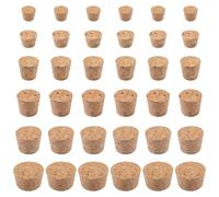 INCREWAY 60 tapones de corcho, varios corchos de madera natural en miniatura, tapones cónicos de tamaño mixto para botellas de manualidades, sellado de contenedores pequeños, proyectos de bricolaje