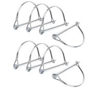 INCREWAY 8 pasadores de bloqueo de alambre, 1/4 pulgadas de alto rendimiento, pasador de bloqueo de eje de seguridad redondo, pasador de bloqueo de alambre para granja, césped, jardín (6,3 x 100 mm)