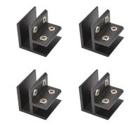 INCREWAY Abrazadera de Vidrio, 4 Clips Ajustables de 90 Grados, Soporte de Estante de Aleación de Aluminio, Conector Para Vidrio de 10 a 12 mm de Grosor