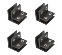 INCREWAY Abrazadera de Vidrio, 4 Clips Ajustables de 90 Grados, Soporte de Estante de Aleación de Aluminio, Conector Para Vidrio de 5 a 8 mm de Grosor