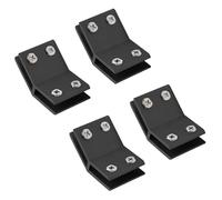 INCREWAY Abrazadera de vidrio, paquete de 4 soportes ajustables de aleación de aluminio de doble cara para estante de vidrio de 6 a 8 mm de grosor, 135 grados