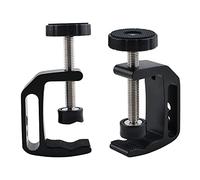 INCREWAY Abrazadera universal en C, 2 abrazaderas universales de aleación de aluminio con agujero de rosca de 1/4 y 3/8 para cámara de escritorio