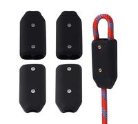 INCREWAY Abrazaderas de cuerda reutilizables, abrazadera de cuerda negra, abrazadera de conexión ajustable para la organización de cuerdas de nylon trenzadas, adecuada para cuerdas de 11-12 mm, 4