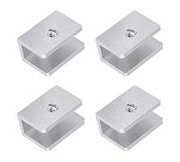 INCREWAY Clip rectangular de vidrio, 4 piezas ajustables de aleación de aluminio para vidrio de 6 a 10 mm de grosor