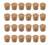 INCREWAY Corchos de vino, 24 tapones cónicos de madera natural, tapones para botellas de vino para el hogar, botellas de bricolaje (23 x 19 x 20 mm)