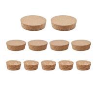 INCREWAY Juego de 11 tapones cónicos de gran tamaño para botella de vino, tapones de corcho cónicos, madera suave natural, tarro de botella de vidrio