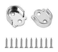 INCREWAY Juego de 2 bridas de aleación de zinc de 25 mm de diámetro con tornillos, soporte de extremo de barra para poste de armario