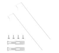 INCREWAY Juego de 2 ganchos para espejo de puerta, 2 ganchos de espejo de puerta ajustables con forro protector sobre la puerta, juego de soportes de espejo, color blanco