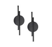 INCREWAY Juego de 2 tiradores de cajón negros cepillados, tiradores de cajón de media luna, 2.5 pulgadas (64 mm) de agujero a agujero,manijas semicirculares para gabinetes de cocina, aparadores