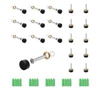 INCREWAY Juego de 20 tornillos de cobre puro para espejo de 10 mm, tapas decorativas, tapas de espejo