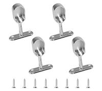 Increway - Juego de 4 soportes de barra de armario ovalados de aleación de zinc para armario en el dormitorio y el baño