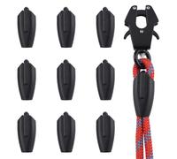 INCREWAY Juego de clips de correa para mascotas, clip de rana con 10 abrazaderas de cuerda reutilizables, clips de conector de cuerda de plástico con hebilla de correa de perro de bloqueo de aluminio