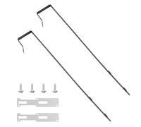 INCREWAY Juego de colgantes de espejo para puerta superior, altura ajustable, color negro