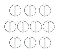 INCREWAY Lynch Pin, 10 piezas de diámetro 4.5 mm de acero al carbono Remolque de bloqueo Pin Linch de retención de pasadores de bloqueo para pista de granja césped