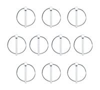 INCREWAY Lynch Pin, 10 piezas de diámetro 5 mm de acero al carbono Remolque de bloqueo Pin de retención Linch Pin de bloqueo de sujetadores para pista granja césped
