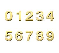 Increway - Números de buzón de 5 cm, números de puerta de 0 a 9 para casa, restaurante, buzón de correo, color dorado