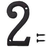 INCREWAY Números de hierro fundido, números de metal negro retro de 7,5 cm, números de correo para cafeterías, bares, restaurantes (2)