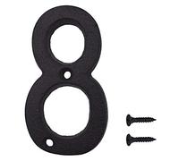 INCREWAY Números de hierro fundido, números de metal negro retro de 7,5 cm, números de correo para cafeterías, bares, restaurantes (8)