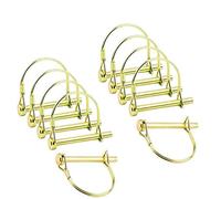 INCREWAY Pasador de bloqueo de alambre, 10 piezas 7 mm Bloqueo de eje de acoplamiento de seguridad resistente, Pasador de enganche de bucle redondo