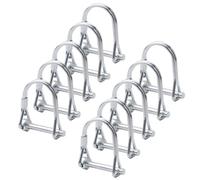 Increway - Pasadores de bloqueo de acero al carbono (10 unidades, pasadores de cierre de hebilla redondos, para pista de granja y césped (M4,5 x 30)