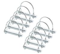 INCREWAY Pasadores de bloqueo de alambre, 10 unidades de 9,4 mm x 66 mm, pasador de bloqueo de eje de acero al carbono redondo para pista de césped de granja