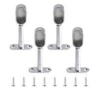 INCREWAY Soporte para barra de armario, 4 unidades, ajustable, ovalado, de aleación de zinc, para armario, dormitorio, baño