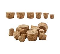 INCREWAY Tapón cónico de madera natural para botellas de vino de corcho respetuoso con el medio ambiente, tapones de cabeza plana para vinos, botellas viejas y tarros