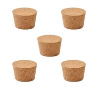 INCREWAY Tapones de corcho cónicos, 5 piezas de tapones de corcho de madera cónicos de repuesto para botellas de vino, botellas de vidrio, tarros, 55 * 45 * 35 mm