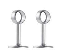 INCREWAY Tubo de acero inoxidable para armario, 25 mm de diámetro, soporte para palanca de armario, soporte para barra de soporte, juego de 2