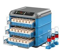 Incubadora Automática De Gran Capacidad Completamente automática para Pollitos, con Control Digital de Temperatura y Estructura fácil de Limpiar y Mantener.,192