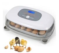 Incubadora automática de huevos de 24 huevos, con control de temperatura y humedad, volteamiento automático y mire-huevos LED, incubadora de huevos para huevos de gallina, pato, codorniz y pájaros