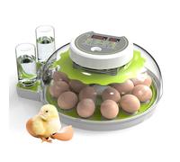 Incubadora automática de huevos para incubar huevos, visualización de humedad y temperatura, vela de huevo integrada, soporta 18 huevos para codorniz, pato, pollo