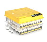 Incubadora de 168 huevos con volteador automático y ovoscopio LED, control digital de temperatura y humedad para huevos de gallina,ganso y codorniz,ventana transparente con vista de 360°. 144Eggs