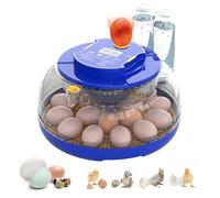 Incubadora de 18 huevos con giro automático de huevos y control de humedad, incubadoras para incubar huevos, pollo, patos, ganso, paloma, codorniz, loro para granja, laboratorio, hogar