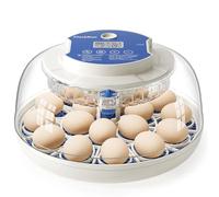 Incubadora de 18 huevos, visualización de día y humedad de eclosión, giro y parada automáticos, bandejas de huevos de 2 tamaños, luz de vela, recarga automática de agua, ventilación de aire