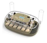 Incubadora de 24 huevos para incubar huevos con control de temperatura y humedad, volteador automático de huevos, recarga de botella de agua externa, ventilación de aire, visión clara de 360° para