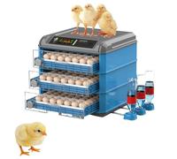 Incubadora de huevos, incubadora de aves de corral totalmente automática con giro automático de huevos y pantalla LED, ideal para pollos y patos, capacidad de 24-300 huevos