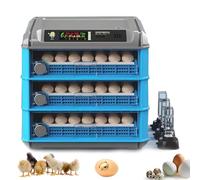 Incubadora de huevos para incubar huevos con capacidad de 16 a 500, hicken/pato/ganso/codorniz con control automático y control de humedad, sistema de alarma LED Candler para escuela, granja, maestros