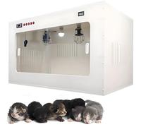 Incubadora de mascotas con calefacción para cachorros y gatitos recién nacidos, control inteligente de temperatura, lámpara de calor de cerámica, aire circulante, puerta visual, caja de guardería de
