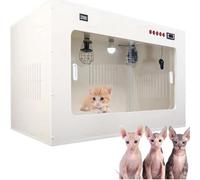 Incubadora de mascotas para cachorros y gatitos recién nacidos, termostato inteligente, calefacción de cerámica, circulación de aire, puerta acrílica visual, luz LED, sala de parto 80 x 60 x 60 cm