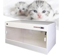 Incubadora de mascotas para gatos y perros, calefacción para cachorros, guardería para gatitos y cachorros, caja de incubadora grande de 80 x 50 x 50 cm para todas las criaturas