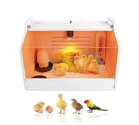 Incubadora de pollos máquina incubadora caja incubadora con lámpara de calor, ventana transparente, caja de cría de polluelos, caja incubadora calienta hasta 15 polluelos para pollo, ganso, pato