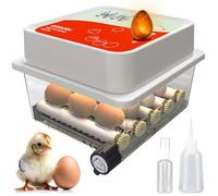 Incubadora Huevos Gallina - 12 Huevos - Ideal para todas las edades | Incubadoras de Huevos Automaticas - Volteo Automático y Control de Humedad -Ovoscopio integrado +5 años de Garantía -Okköbi Obi-12