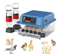 Incubadora Huevos Gallina, 15/24 Huevos Incubadoras de Huevos Automaticas con Control Inteligente de Temperatura y Humedad, Retorno Automático de Huevos, Bandejas Ajustables (15Huevos)