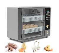 Incubadora Huevos Gallina, 24 Huevos con Volteo Automático, Control de Temperatura y Bandeja Ajustable Modo de Alimentación Dual Incubadora para Huevos de Pollo, Pato y Ganso